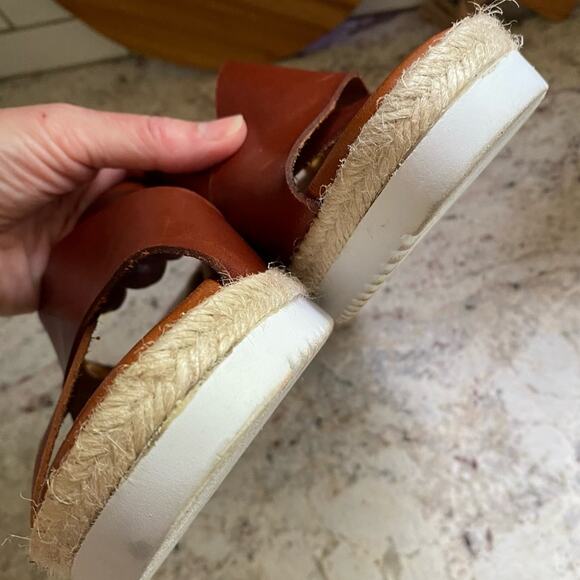 Bertuchi Slip On Brown Leather Slide Sandals Wedge Spain Size 41 US 9.5 - Picture 13 of 13